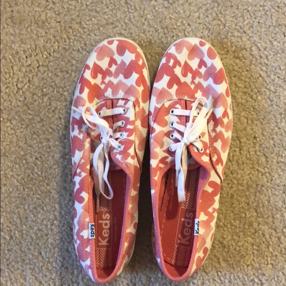 New without box keds red hearts shoes